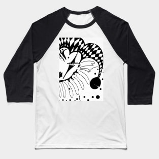 ART DECO Harlequin Jester ,by Jacqueline Mcculloch Baseball T-Shirt